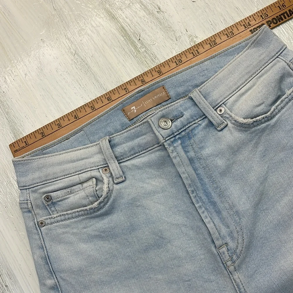 7 For All Mankind Luxe Vintage High Waist Slim Kick Sz 29